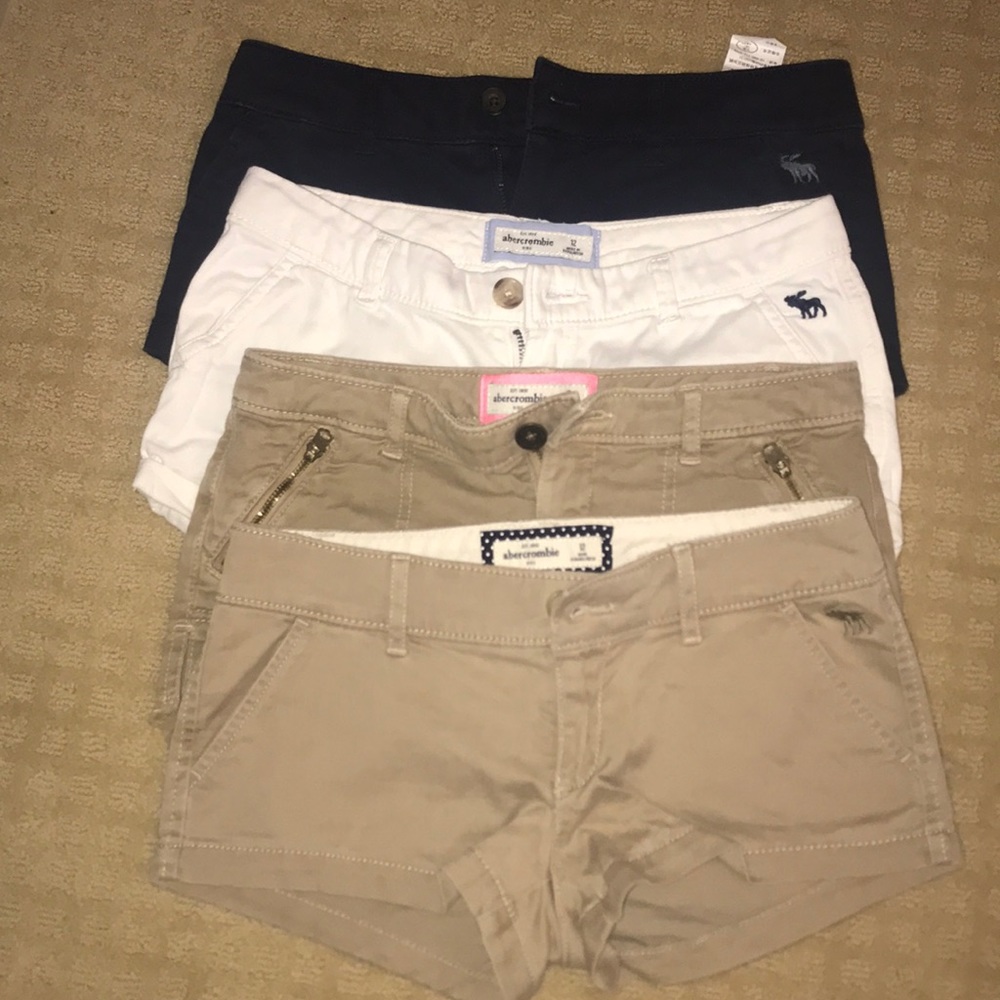 kids abercrombie low waisted shorts